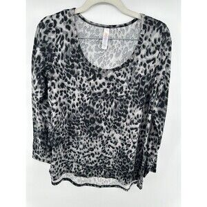 LuLaRoe Lynnae Long Sleeve Shirt- Cheetah Leopard Animal Print, S